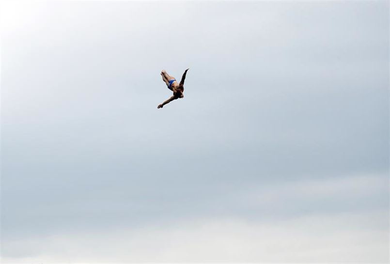 Red Bull Cliff Diving jauziak Bilbo 2018. Argazkia: Efe.