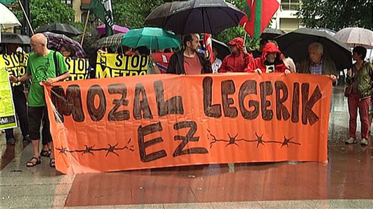 Nueva movilización contra la 'Ley Mordaza' en San Sebastián. Foto: EiTB