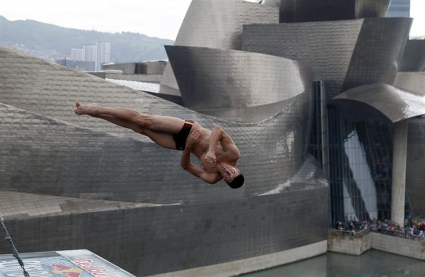 Red Bull Cliff Diving jauziak Bilbo 2018. Argazkia: Efe.
