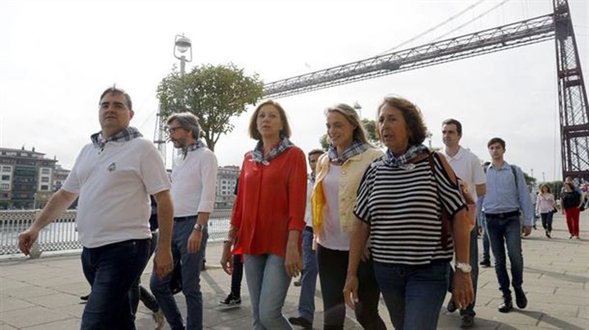 María Dolores de Cospedal, en Portugalete. EFE