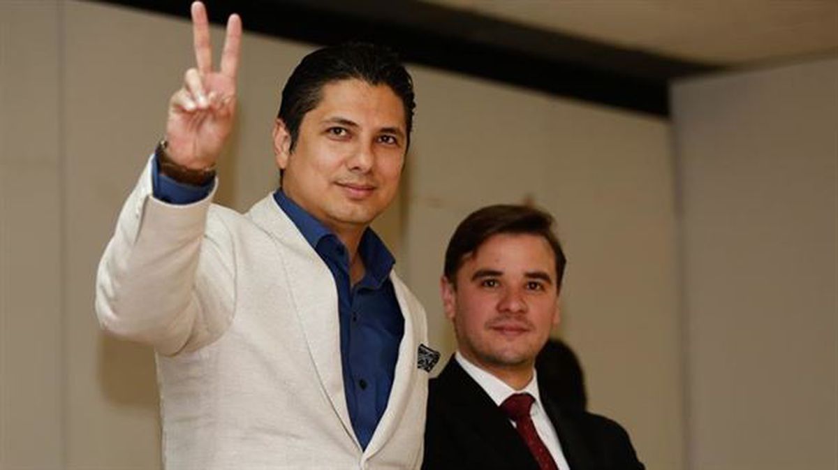 Balda, denunciante contra Correa, durante la vista. Foto: EFE