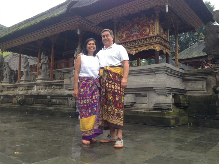 José, bilbaino hasta las trancas, junto a su mujer Nini