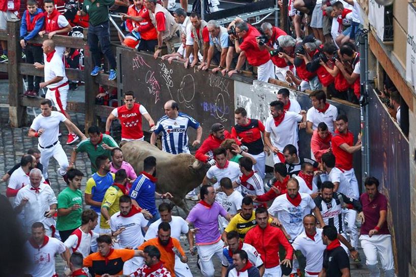 Encierro del 11 de julio de 2018. Foto: EFE.