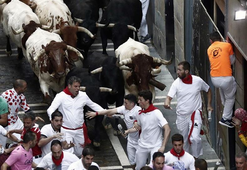 Encierro del 12 de julio de 2018. Foto: EFE.