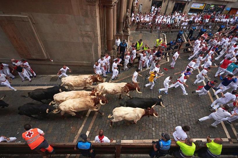 Encierro del 12 de julio de 2018. Foto: EFE.