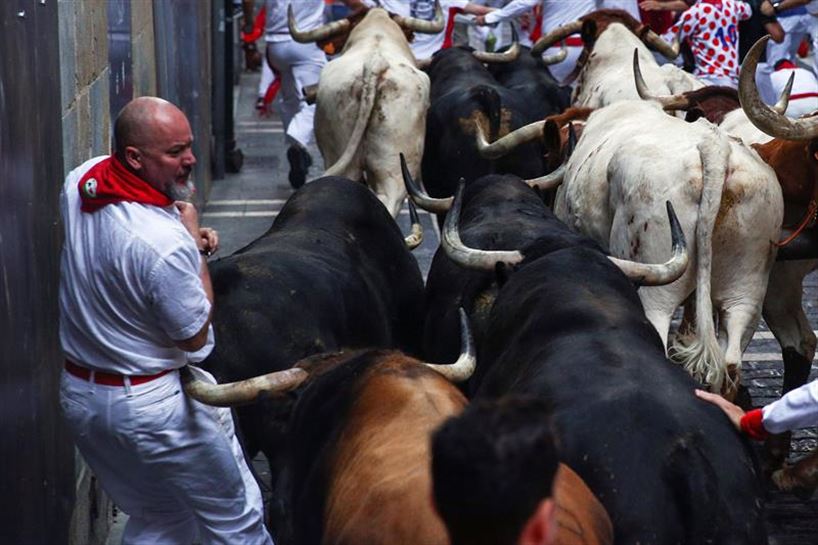 Encierro del 12 de julio de 2018. Foto: EFE.