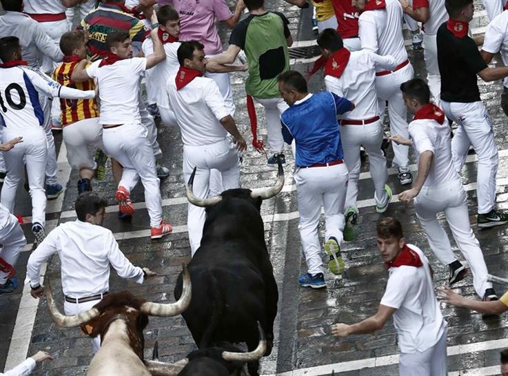 Encierro del 12 de julio de 2018. Foto: EFE.
