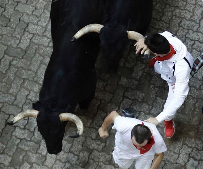 Encierro del 12 de julio de 2018. Foto: EFE.