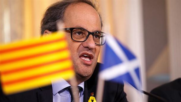 El presidente de la Generalitat, Quim Torra, durante su viaje a Escocia. Foto: EFE