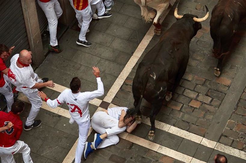Encierro del 13 de julio. Foto: EFE