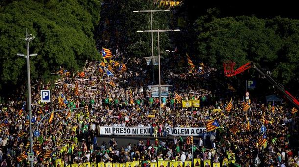 Manifestación en Barcelona. Foto: EFE