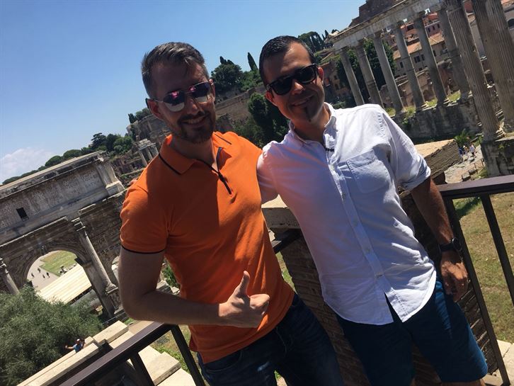 Pablo, con el reportero Gorka Vallejo