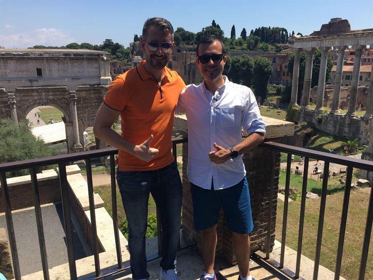 Pablo, con el reportero Gorka Vallejo