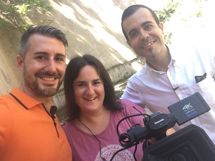 Pablo, con el equipo de 'Vascos por el mundo'