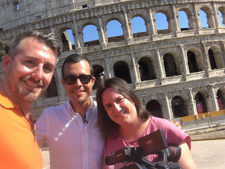 Pablo, con el equipo de 'Vascos por el mundo'