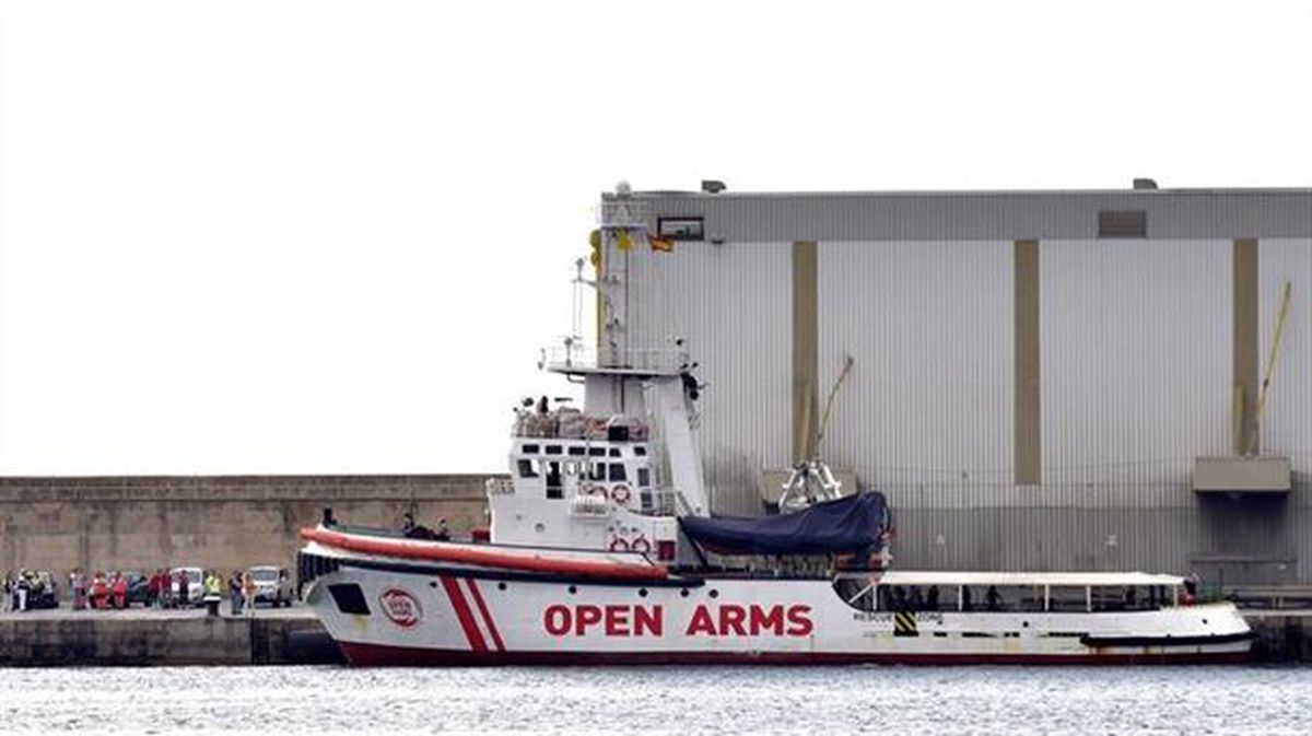 El barco Open Arms, en el puerto de Palma. EFE