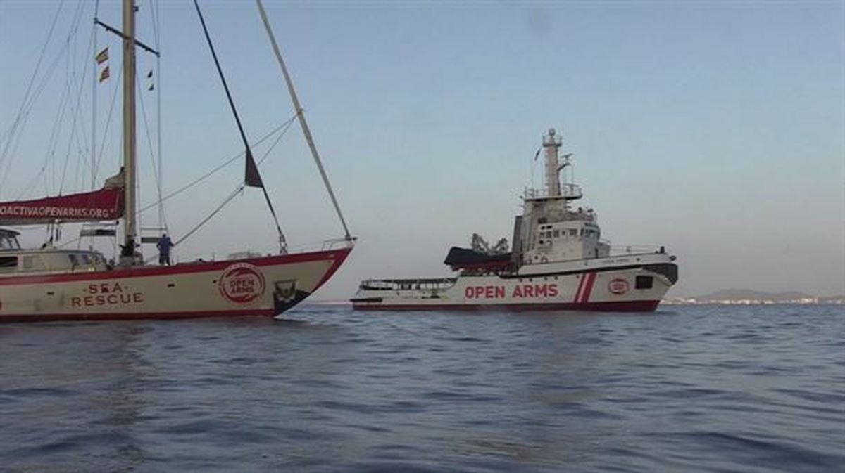 El barco Open Arms, en el puerto de Palma. EFE