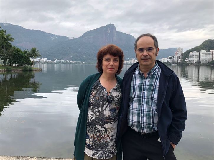 Arantza, de Amezketa, con su marido Luis Claudio