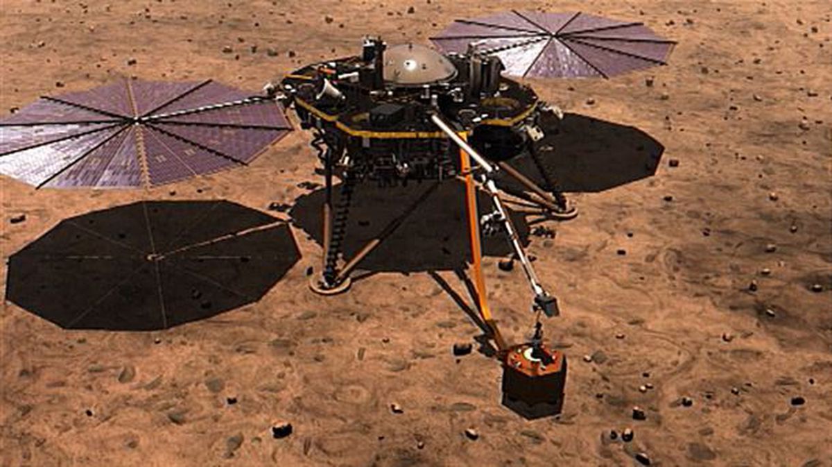 Sonda espacial en Marte