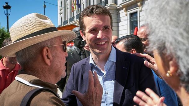 El presidente del Partido Popular, Pablo Casado, en Ávila. Foto: EFE