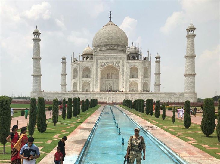 El Taj Mahal, una de las 7 maravillas del mundo.