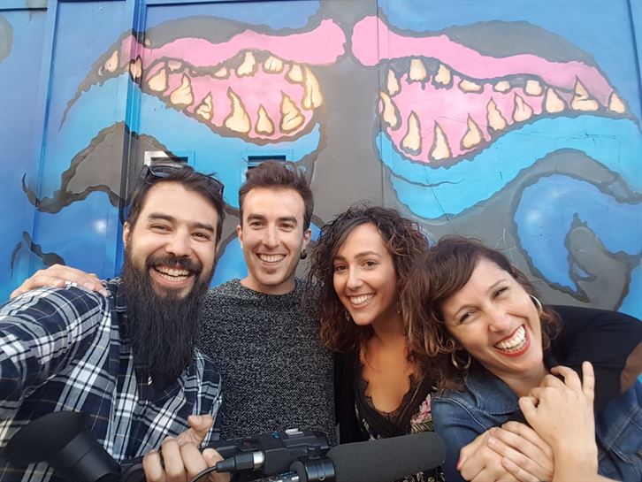 En Glasgow con Nerea Cuesta de Bilbao y Jox de Ultzama Jox