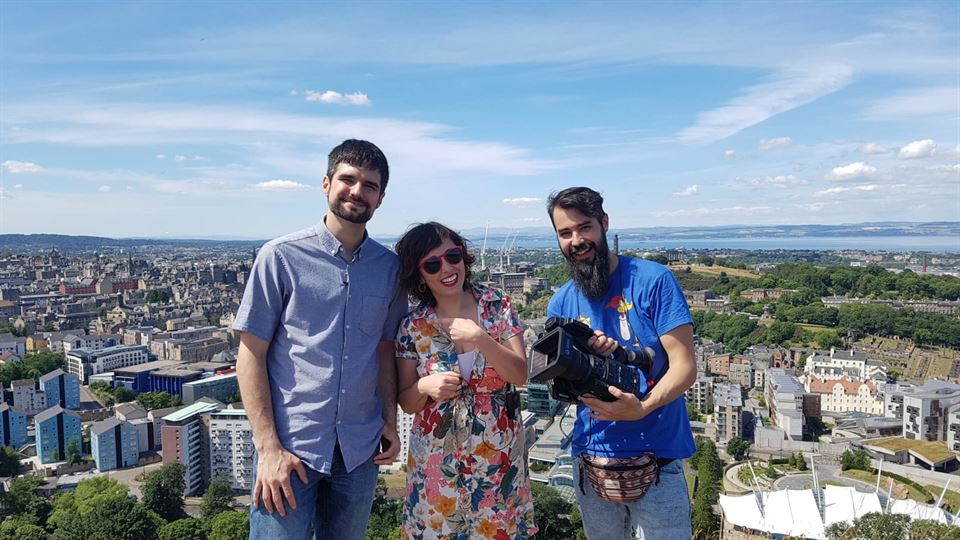 Con Carlos en el Arthur's Seat, el mejor mirador de Edimburgo 