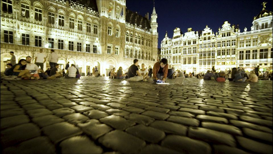 Pello Reparaz abeslari eta aurkezlea, Bruselan. (Argazkia: EiTB)