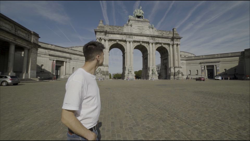 Pello Reparaz abeslari eta aurkezlea, Bruselan. (Argazkia: EiTB)