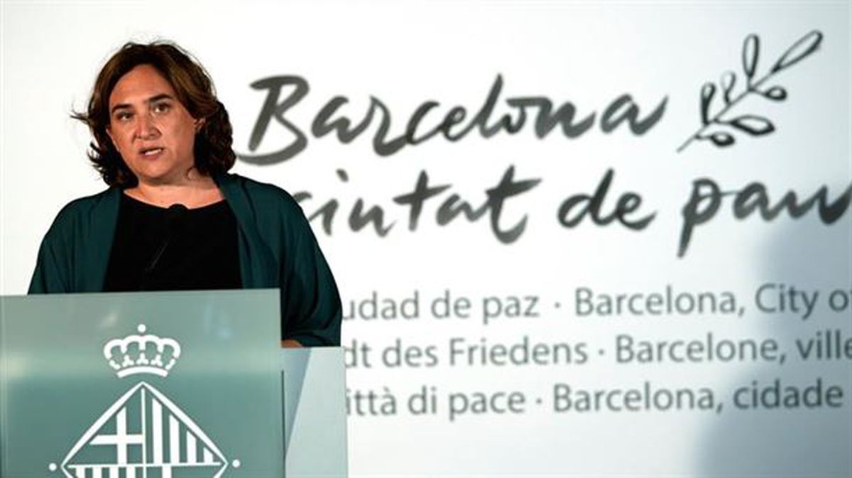 Ada Colau, la alcaldesa de Barcelona, en la declaración de este jueves. Foto: EFE. 