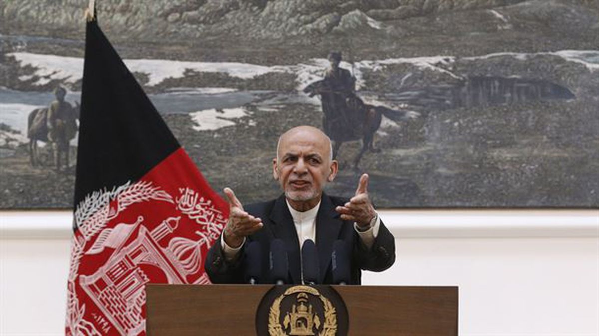 Talibanei su-etena eskaini zien atzo Agfanistango presidenteak. Argazkia: EFE.