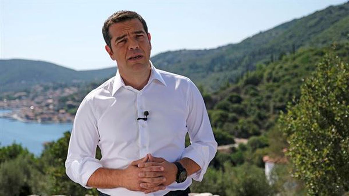 Alexis Tsipras, gaurko bere adierazpenean. Argazkia: EFE. 
