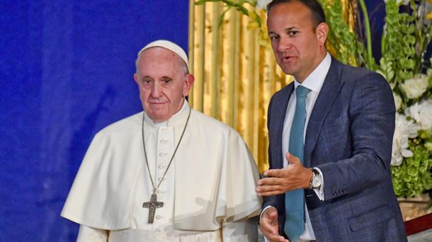 El papa Francisco y Leo Varadkar. Foto: EFE