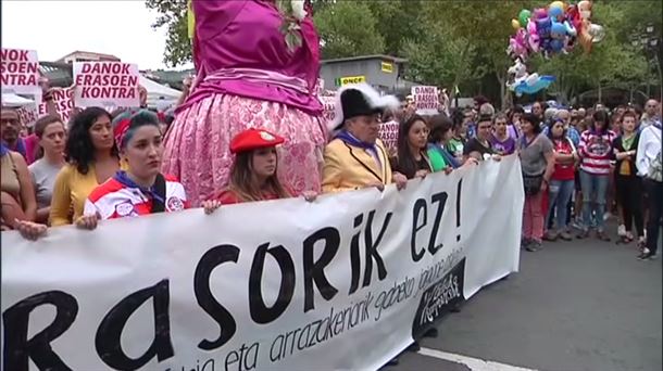 Protesta contra las agresiones sexistas en Bilbao. Foto: EiTB