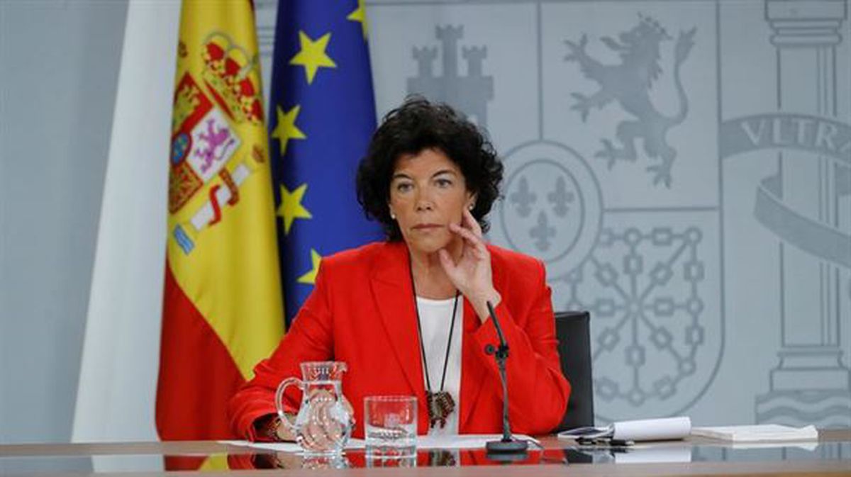 Isabel Celaa Espainiako Gobernuako bozeramailea. Argazkia: EFE