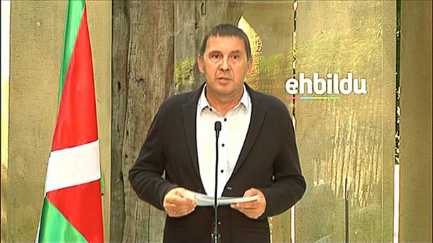 Arnaldo Otegi EH Bilduren koordinatzaile nagusia. Argazkia: EiTB