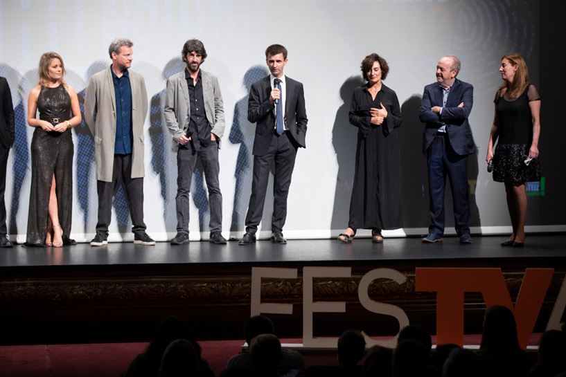 Presentación de 'La Víctima Número 8' en FesTVal 2018. (Foto: EiTB)