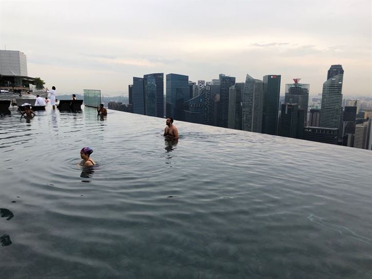 La piscina del Hotel Marina Bay Sands 