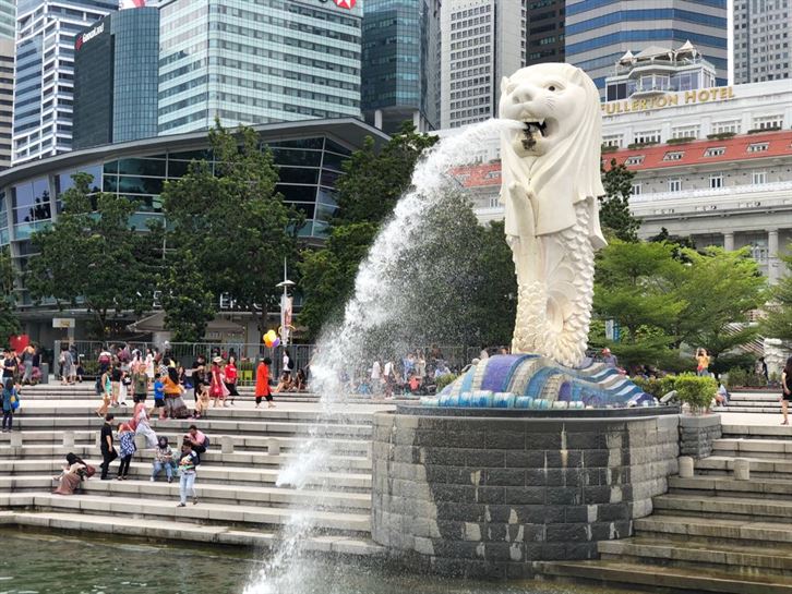 La Escultura del Merlion es el símbolo de la ciudad de Singapur, se le conoce como la "Ciudad del León"