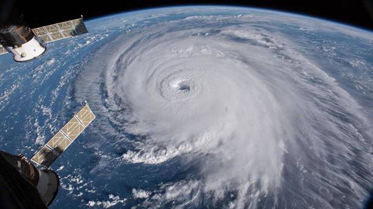 El huracán Florence desde el espacio. Imagen: EFE