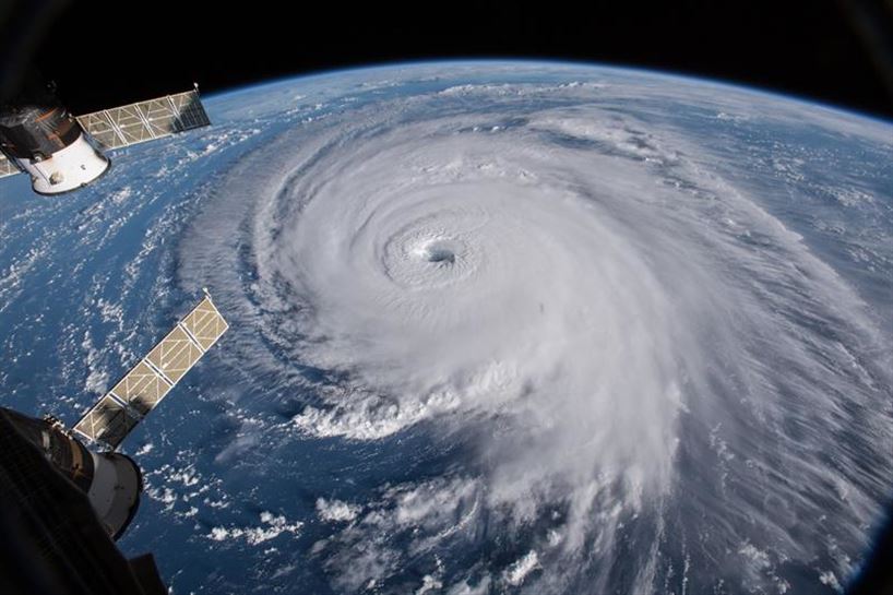 Así se ve el huracán Florence desde el espacio