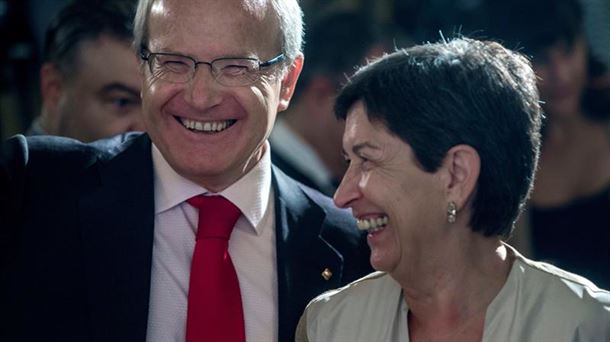 Teresa Cunillera, delegada del Gobierno español, con José Montilla. Foto: EFE