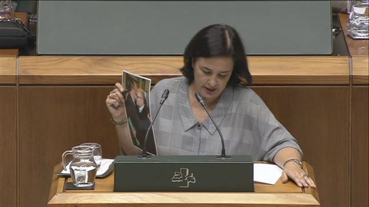 Kristina Makazaga, hoy, en el Parlamento Vasco. 
