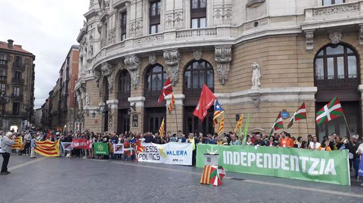 Imagen de la movilización celebrada en Bilbao. Foto: Red Independentistak