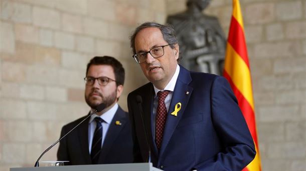 Quim Torra eta Pere Aragones. Argazkia: EFE