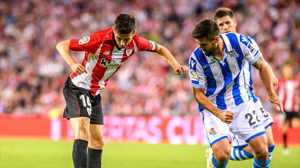 Susaeta y Raúl Navas, en el encuentro de la primera vuelta