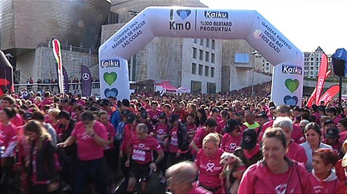 Imagen de otra carrera solidaria contra el cáncer de Bilbao.