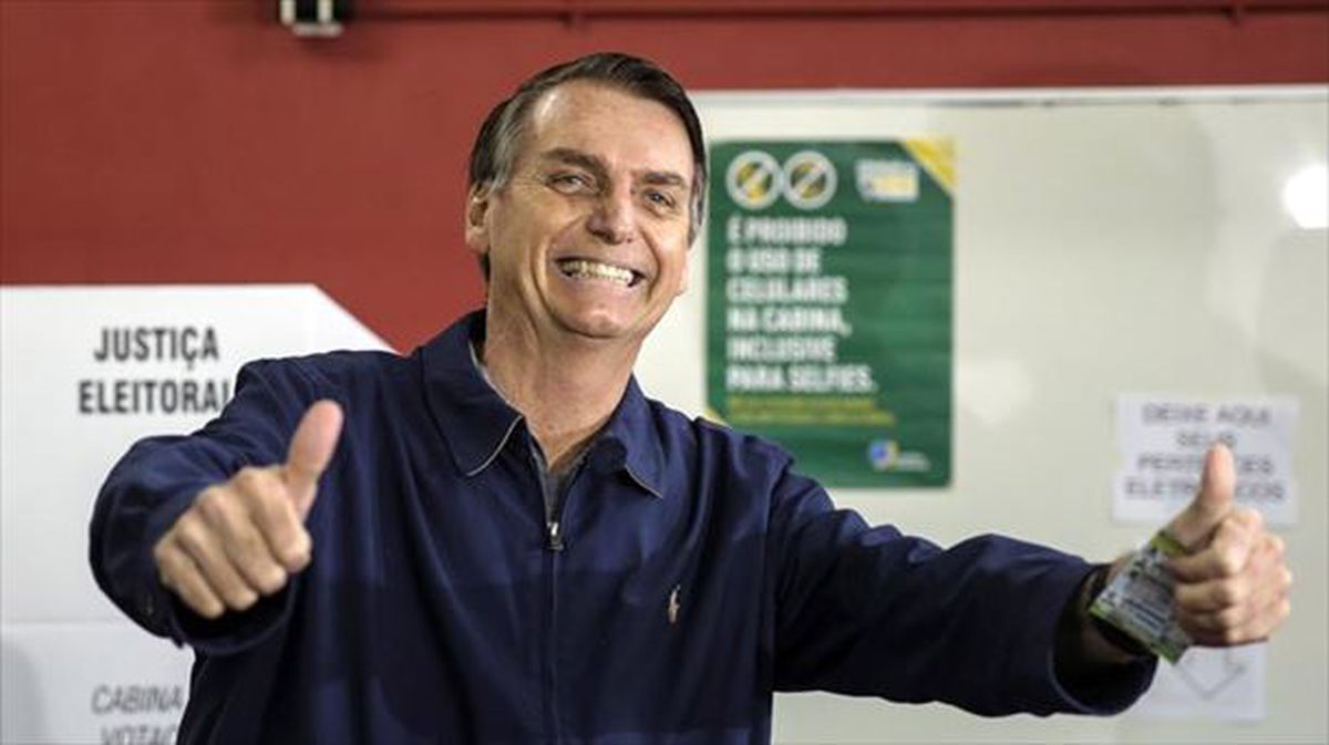 El candidato ultraderechista Jair Bolsonaro ha rozado la mayoría absoluta