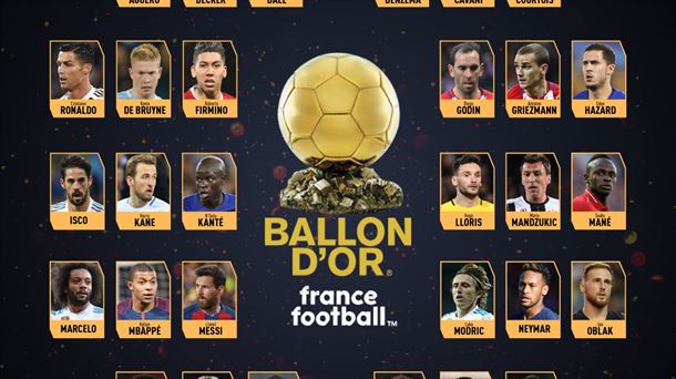 Candidatos al trofeo Balón de Oro 2018. Foto: France Football