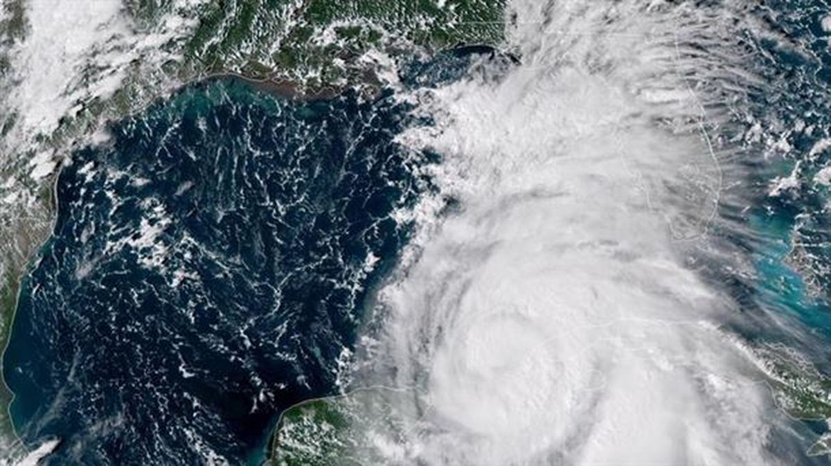 Imagen satelital Geo-Color del huracán Michael